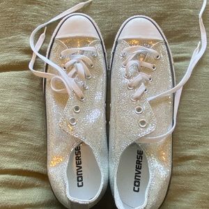 Silver Sparkle Converse